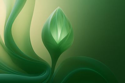 Emerald Leaf Abstract Poster. poster