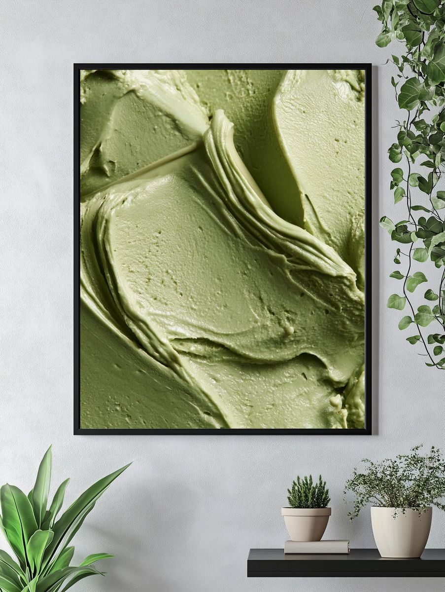 Sage Cream Texture Poster. — room view 4