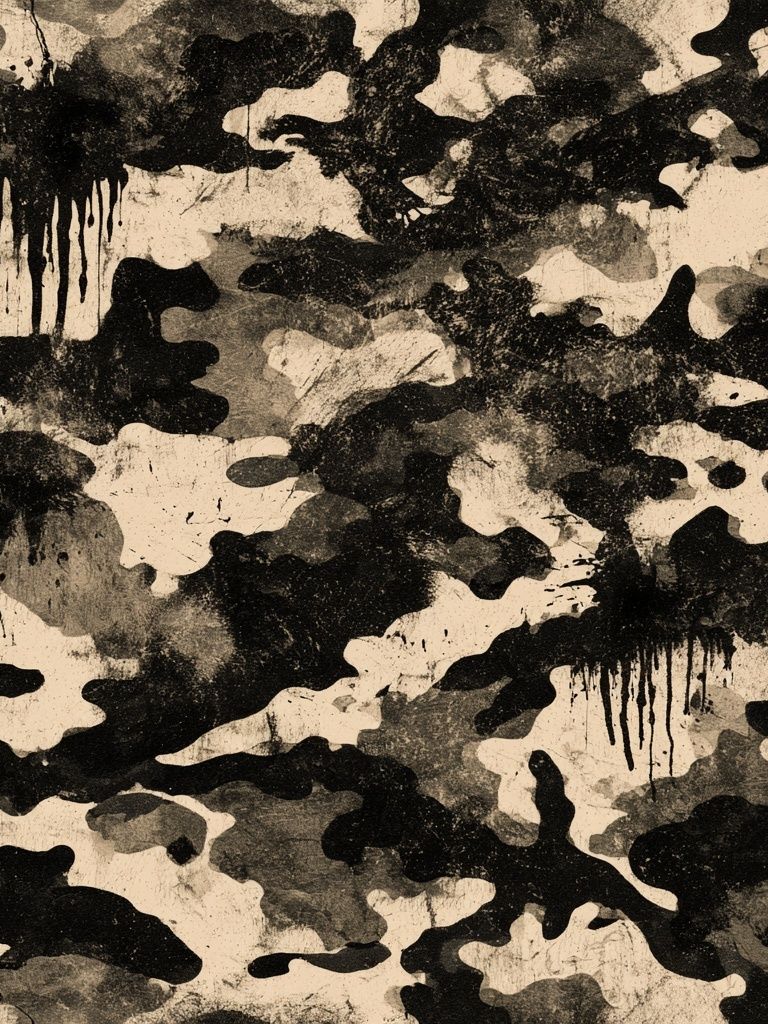Camouflage Ink Abstract Poster. poster — abstract art