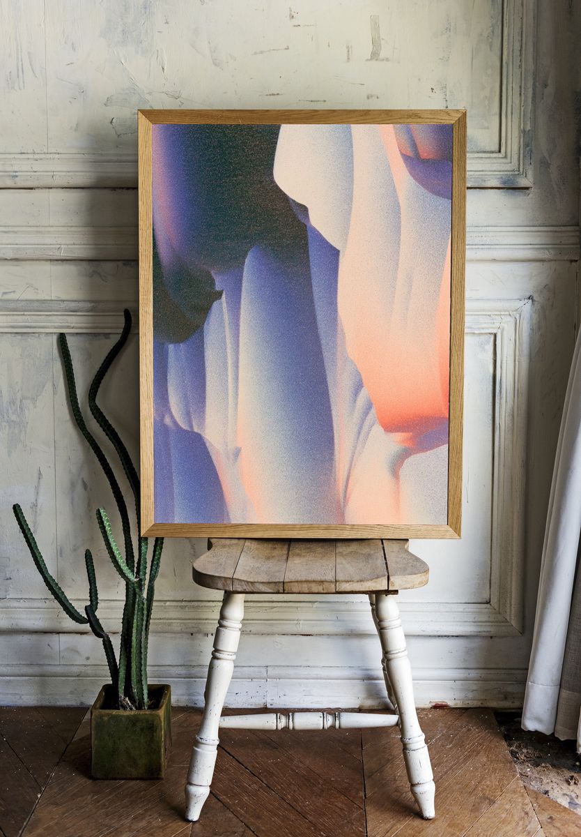 Dreamy Abstract Color Fields Poster. — room view 1