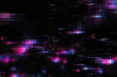 Neon Glitch Abstract Poster.