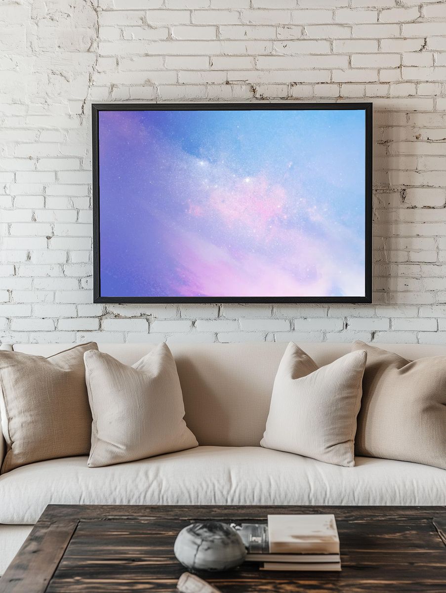 Pastel galaxy patterned background illustration. — room view 1