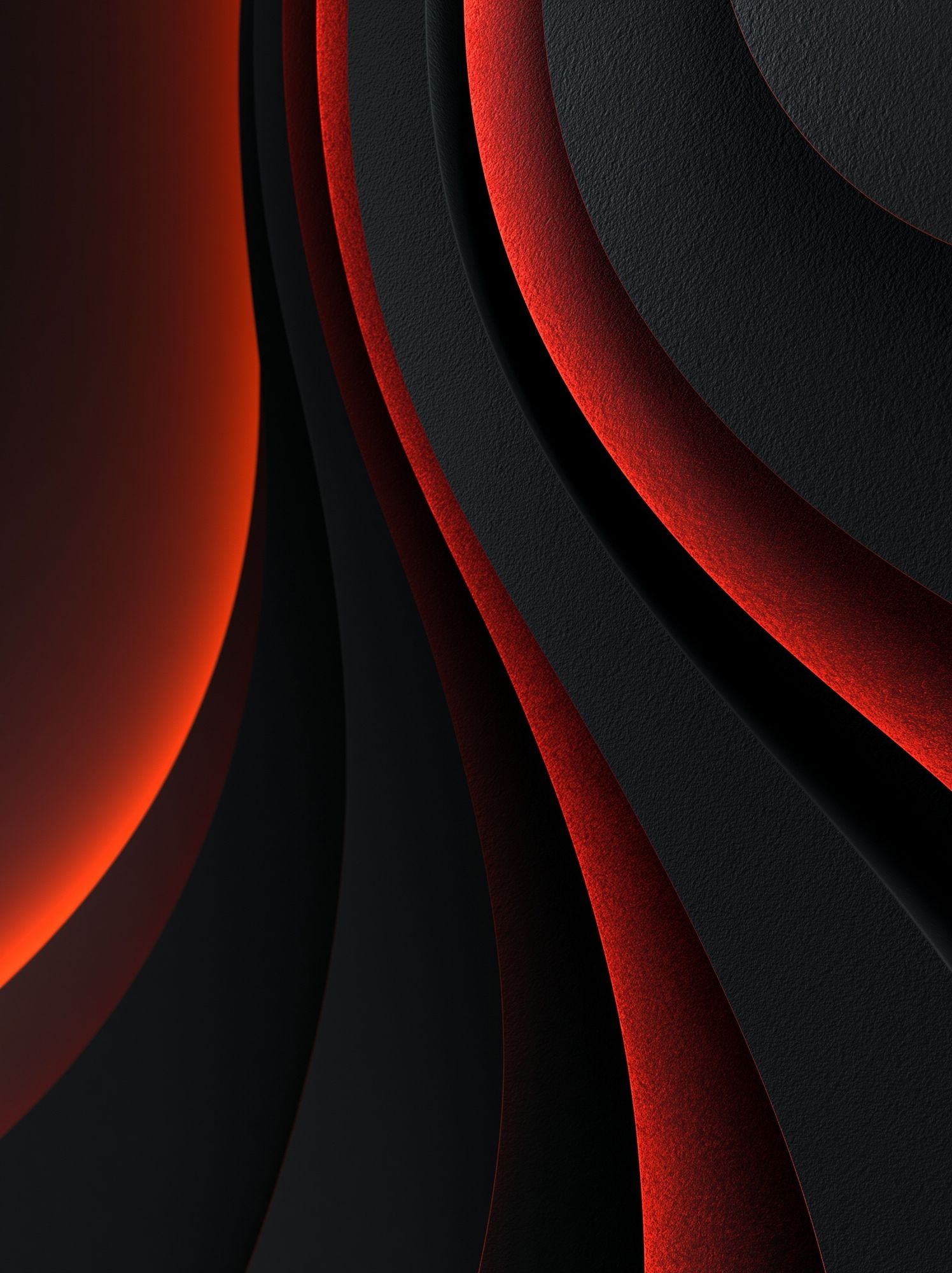 Crimson Arc Abstract Poster. poster — abstract art