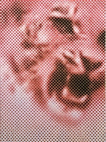 Abstract Halftone Floral Poster. poster — abstract art
