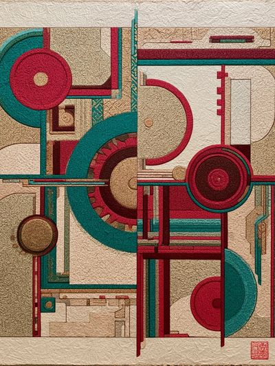 Geometric Circles Abstract Poster.