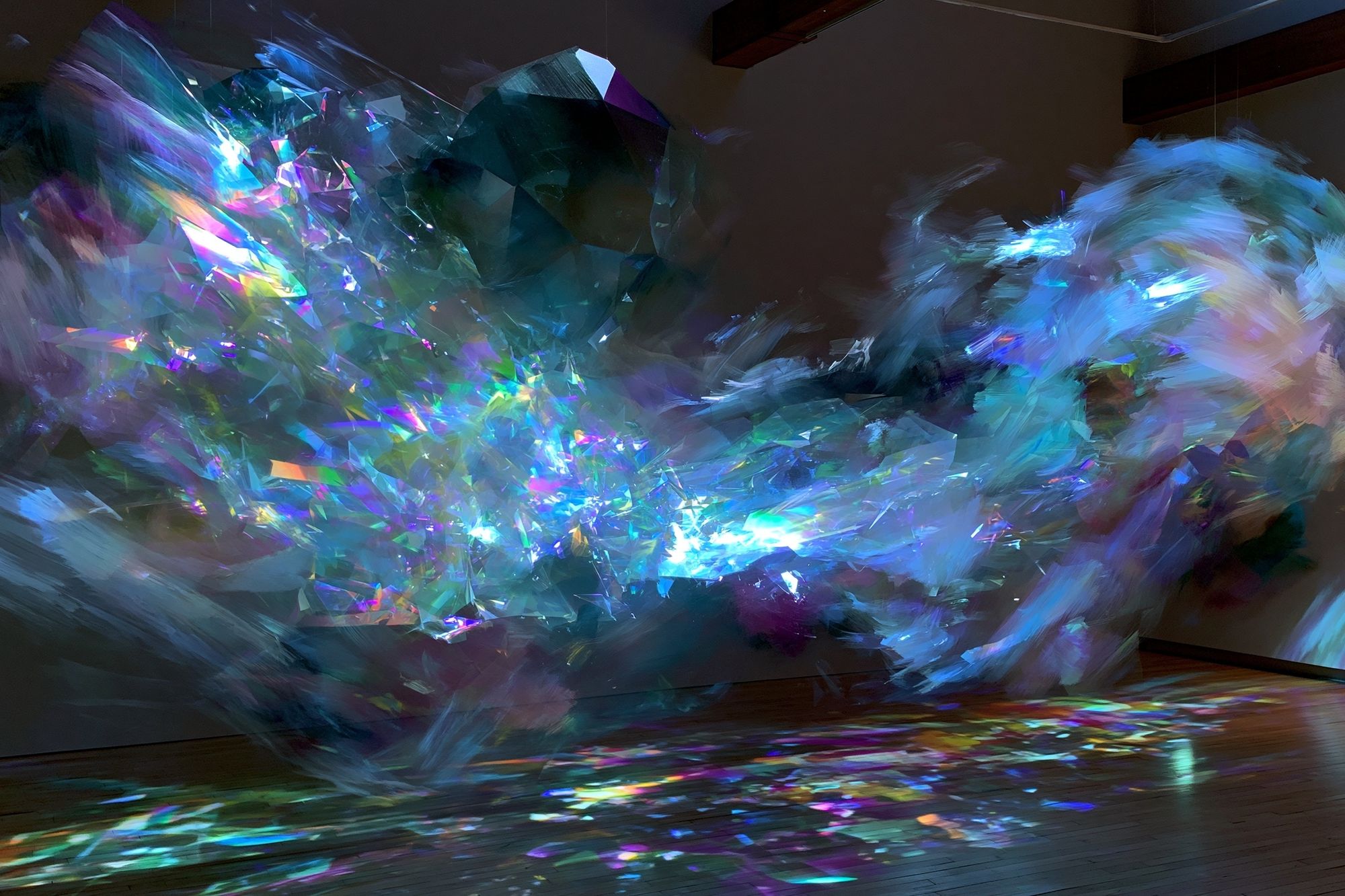 Prismatic Light Burst Abstract Poster. poster — abstract art