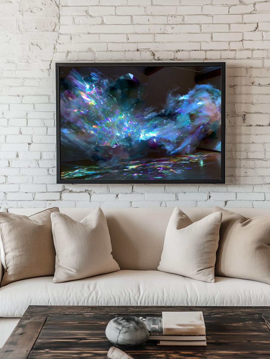 Prismatic Light Burst Abstract Poster. — room view 1
