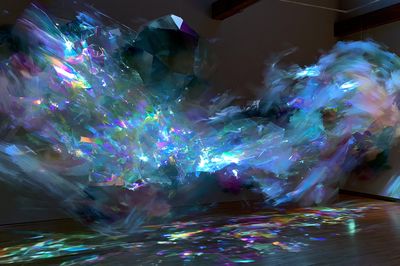 Prismatic Light Burst Abstract Poster. poster