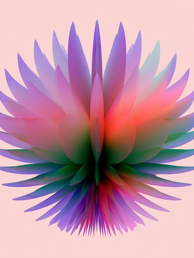 Pastel Bloom Abstract Print. poster — abstract art