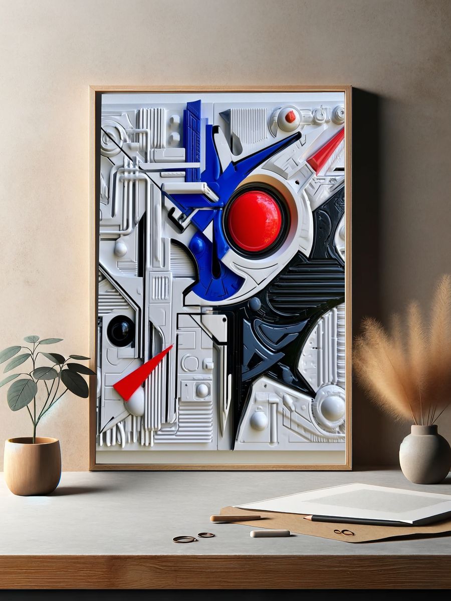 Geometric Futurist Abstract Poster. — room view 2