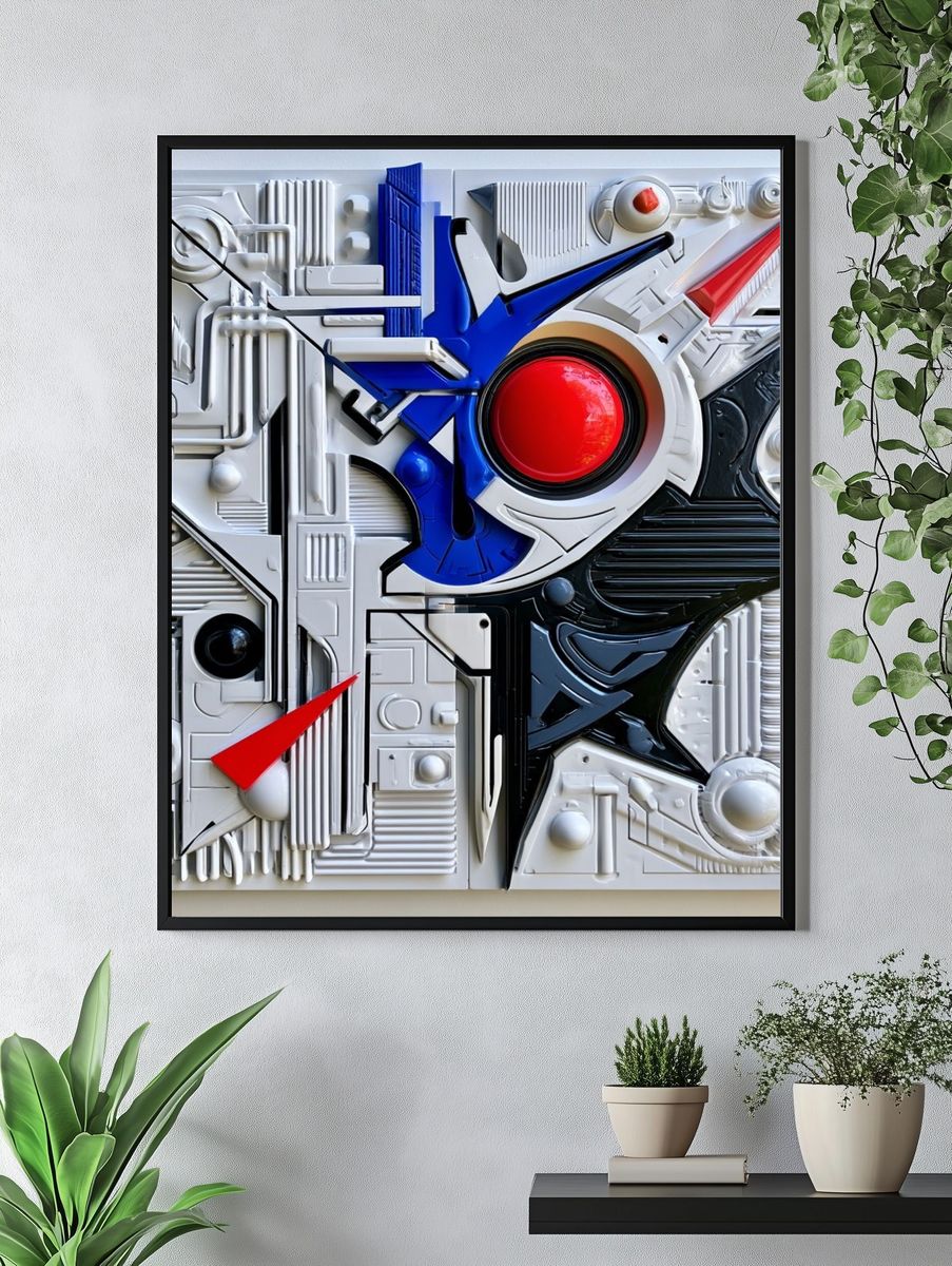Geometric Futurist Abstract Poster. — room view 4