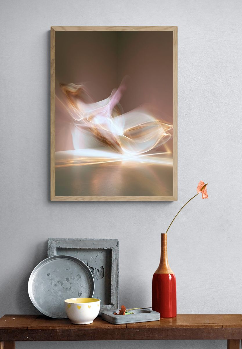 Luminous Flow Abstract Print. — room view 3