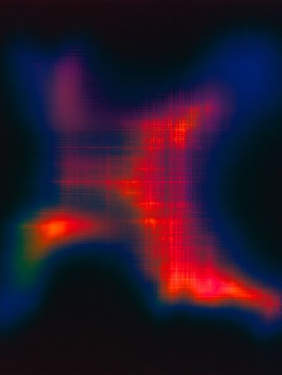 Neon Glitch Abstract Poster. poster