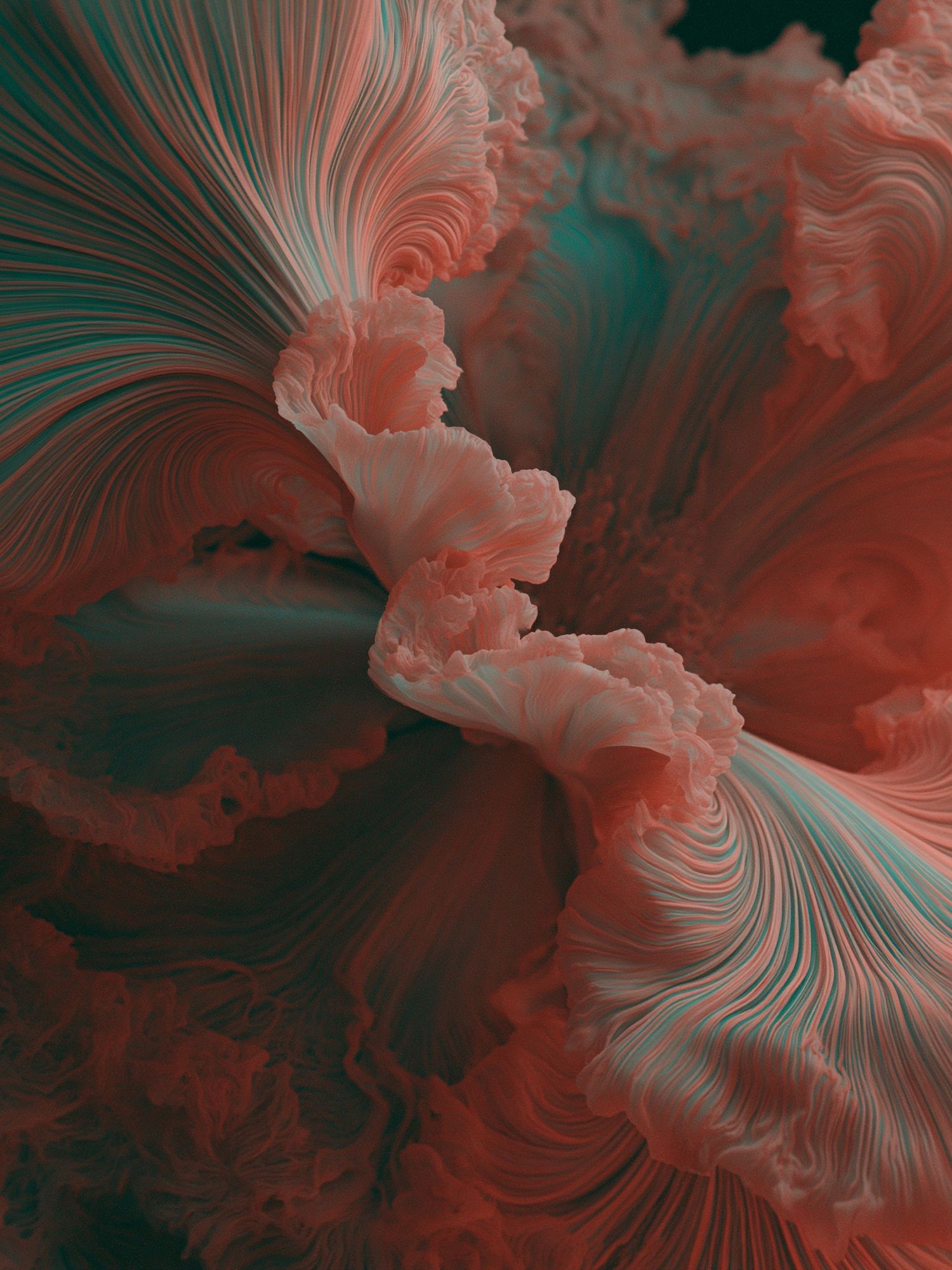 Crimson Coral Abstract Print. poster detail