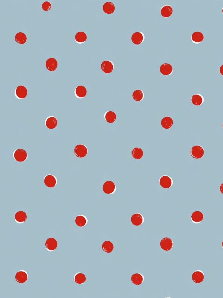 Red Polka Dot Pattern Print. poster detail