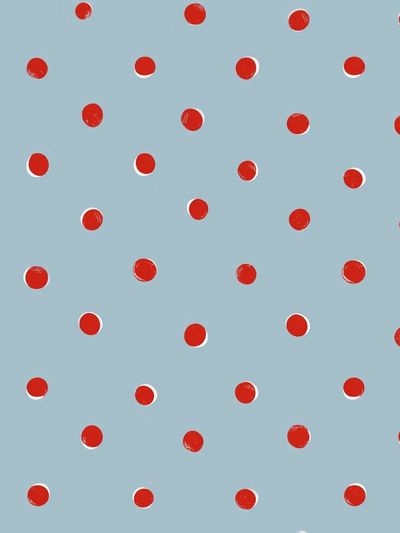 Red Polka Dot Pattern Print. poster