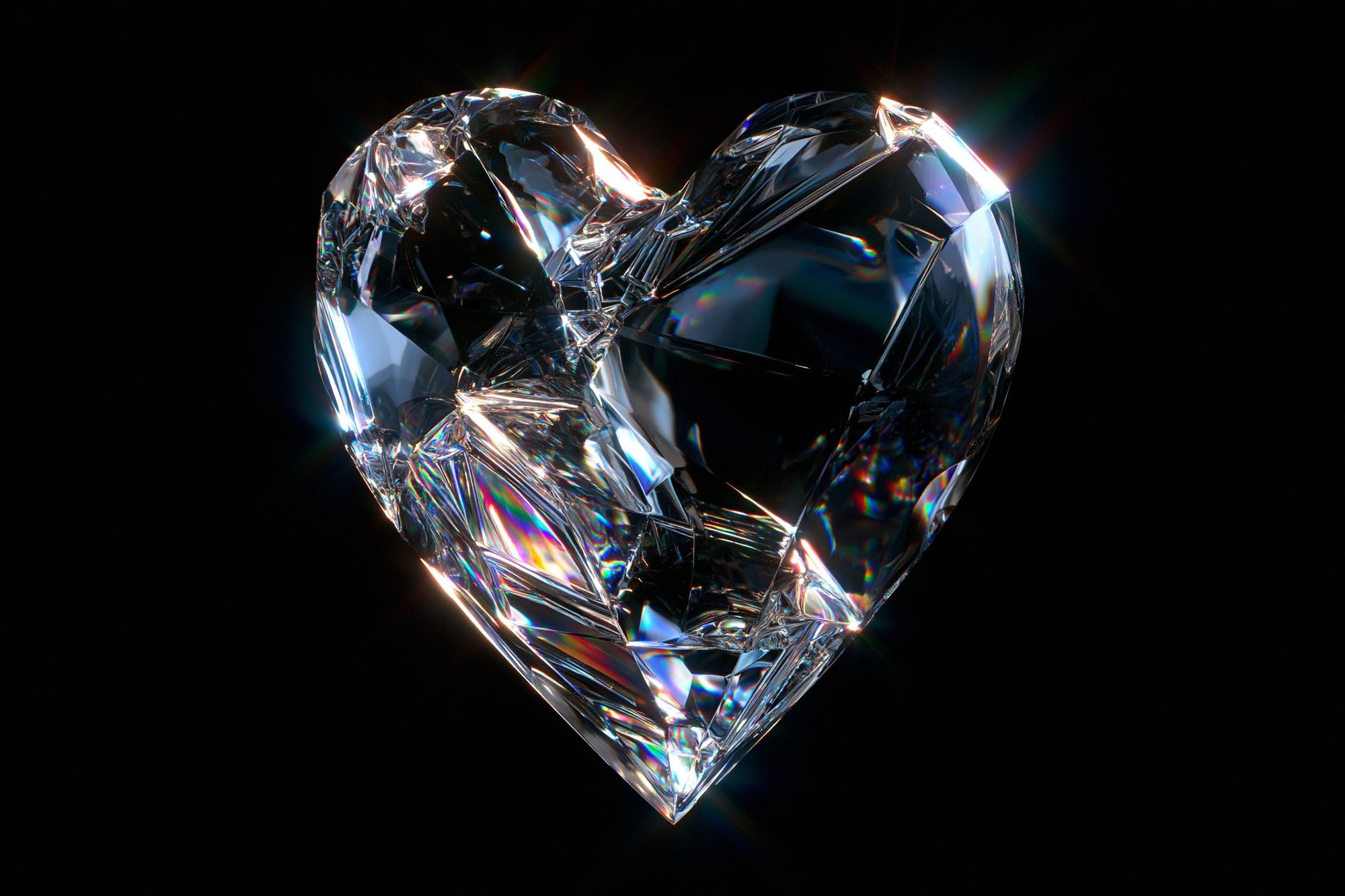Crystal Heart Abstract Print. poster detail