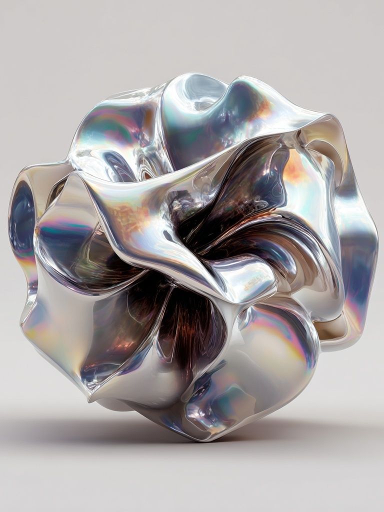 Iridescent Abstract Sculpture Poster. poster detail
