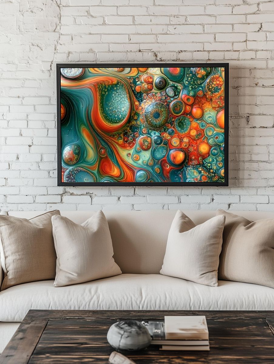 Organic Fluid Abstract Poster. room preview
