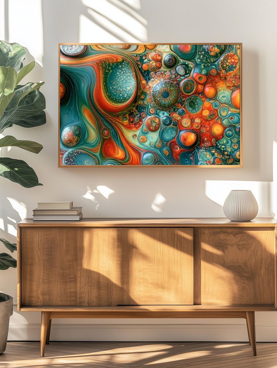 Organic Fluid Abstract Poster. — room view 3