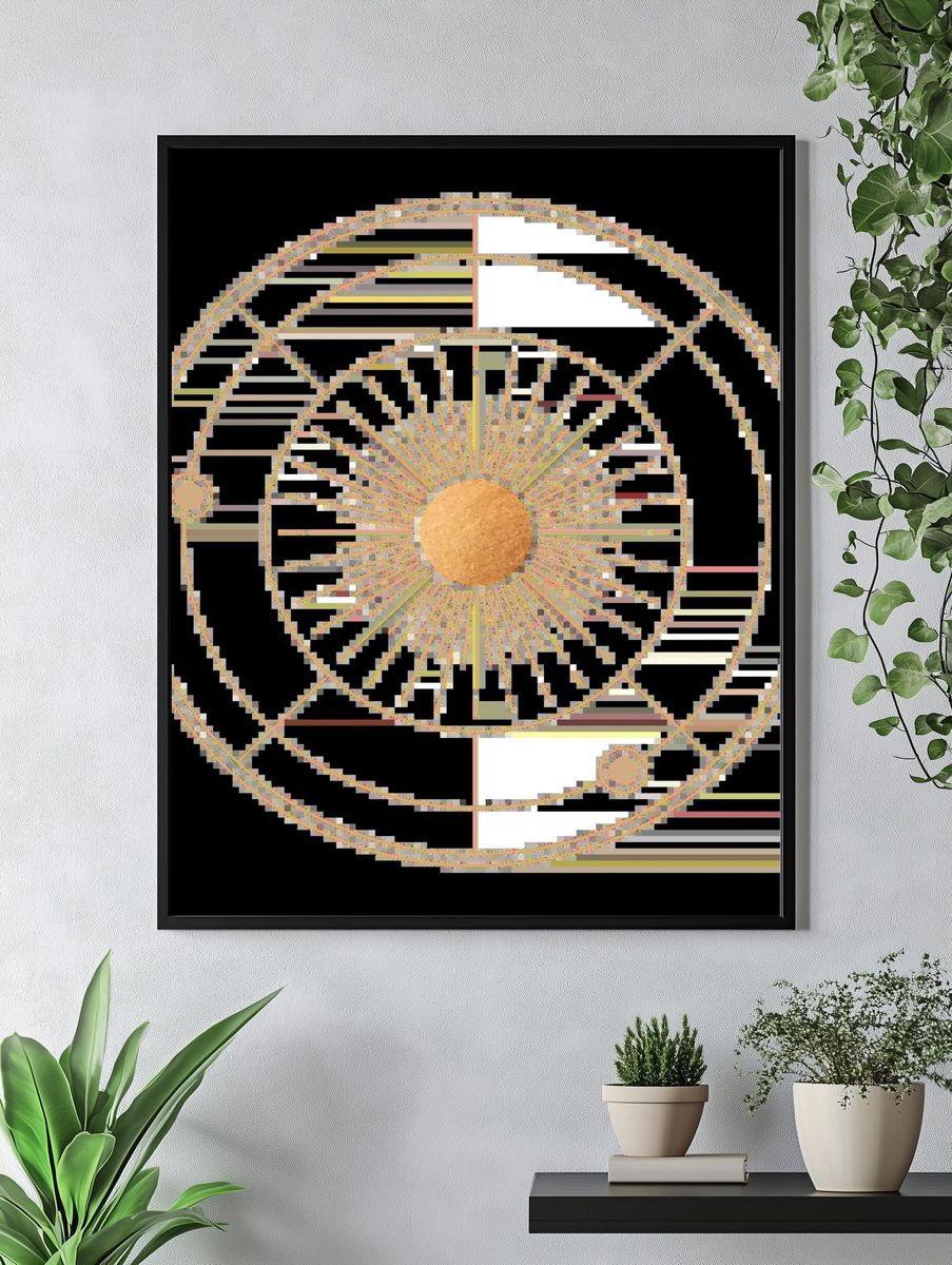 Abstract silver metallic background design. — room view 4