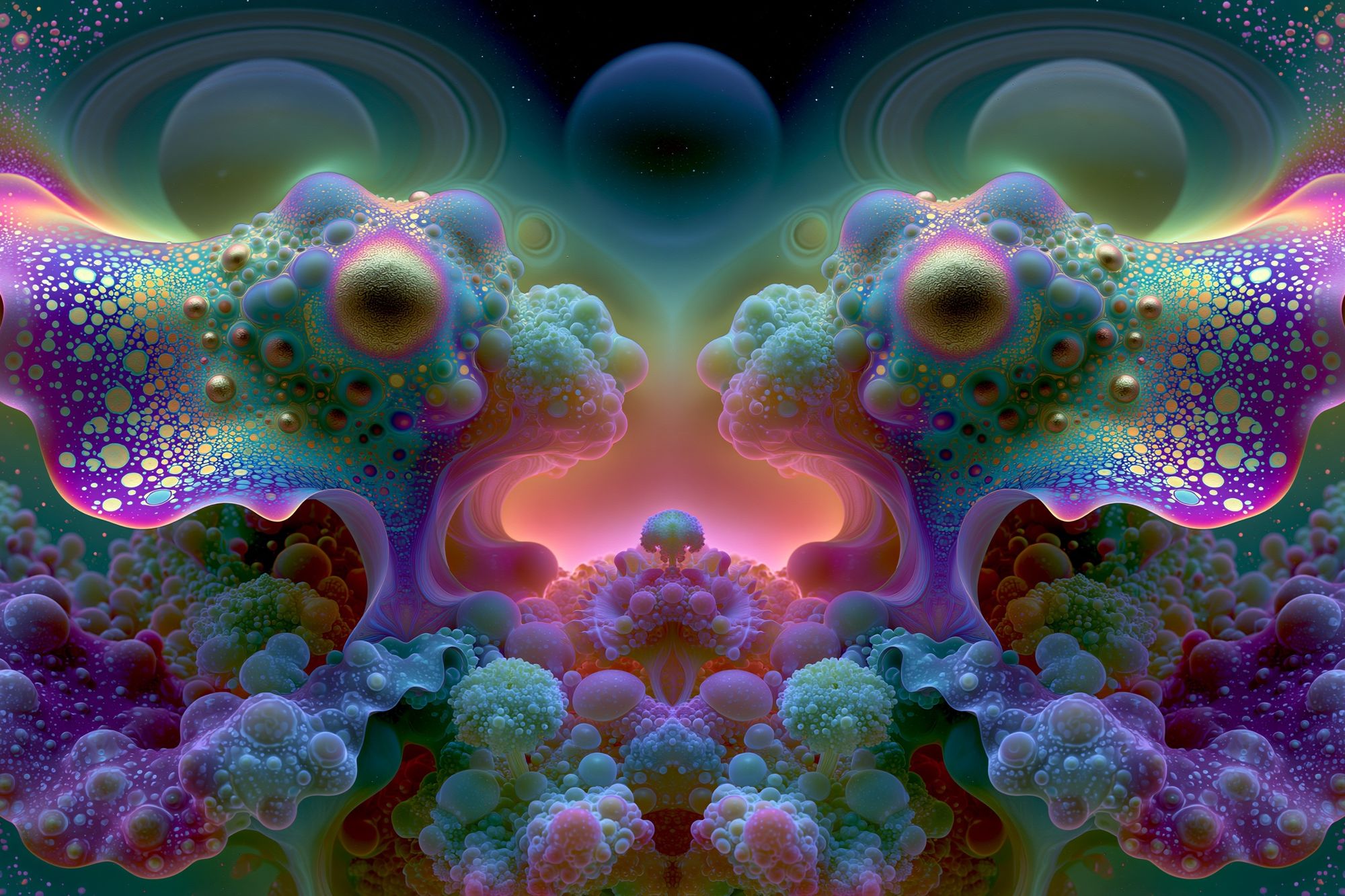 Cosmic Fractal Bloom Poster. poster detail