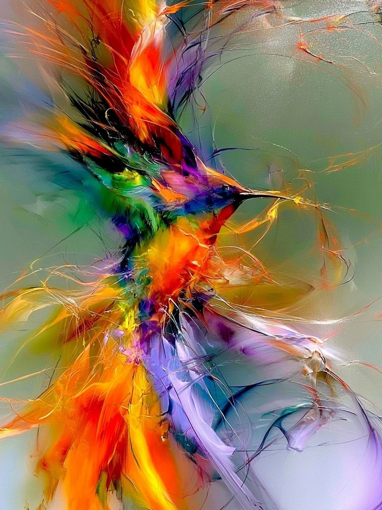 Chromatic Energy Abstract Poster. poster — abstract art