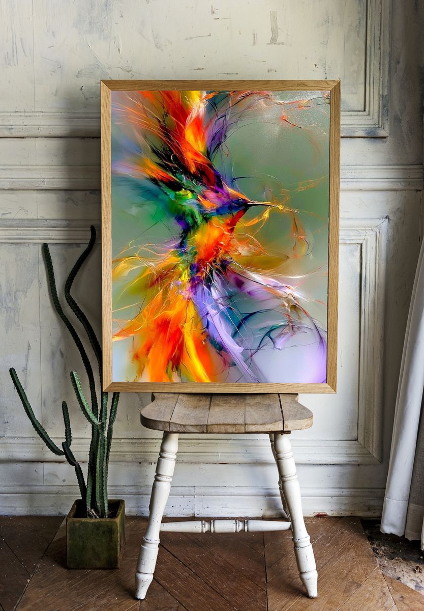 Chromatic Energy Abstract Poster. — room view 1