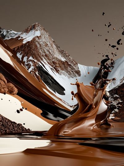 Chocolate Mountain Abstract Print. poster
