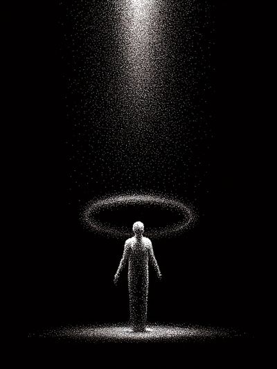 Cosmic Figure Abstract Print. poster