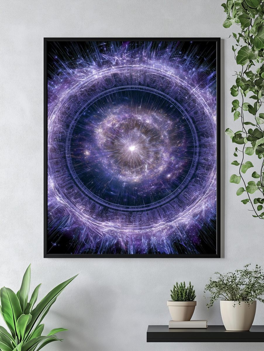 Cosmic Portal Abstract Poster. — room view 4