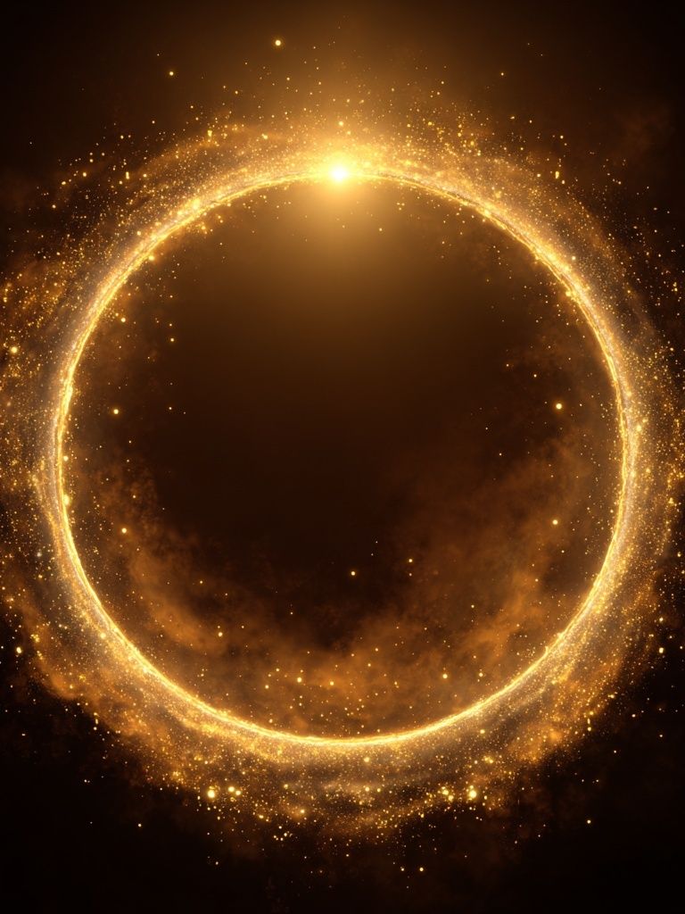 Golden Eclipse Abstract Poster. poster detail