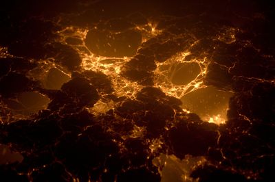 Molten Lava Glow Abstract Poster. poster