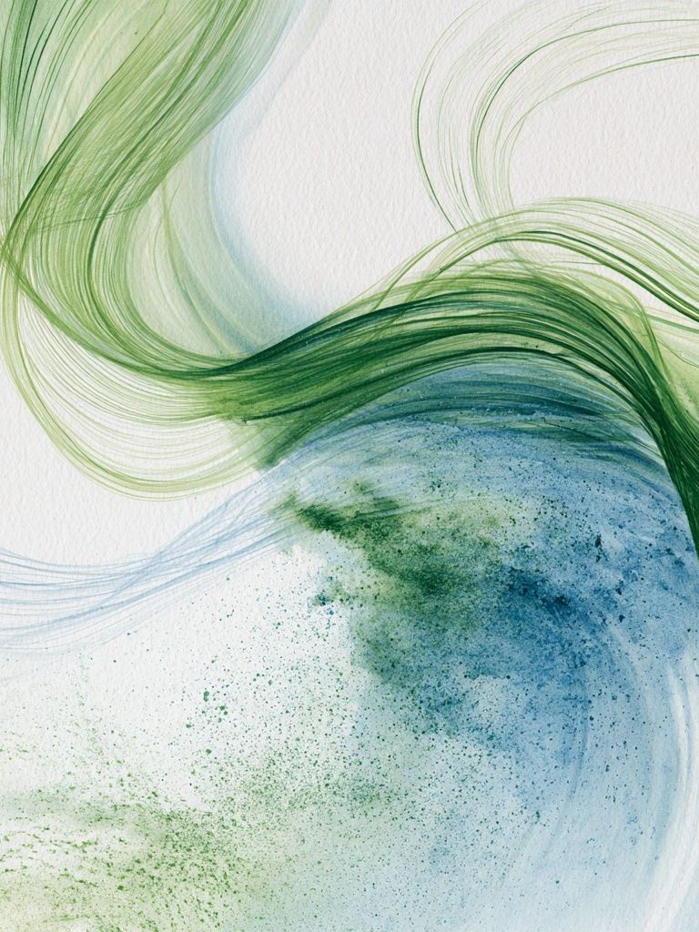 Verdant Flow Abstract Print. poster — abstract art