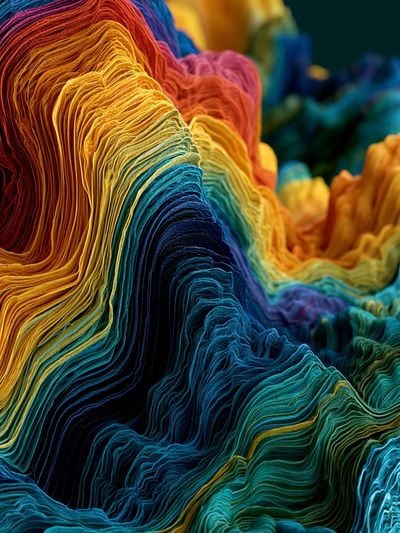 Rainbow Textured Abstract Poster. poster