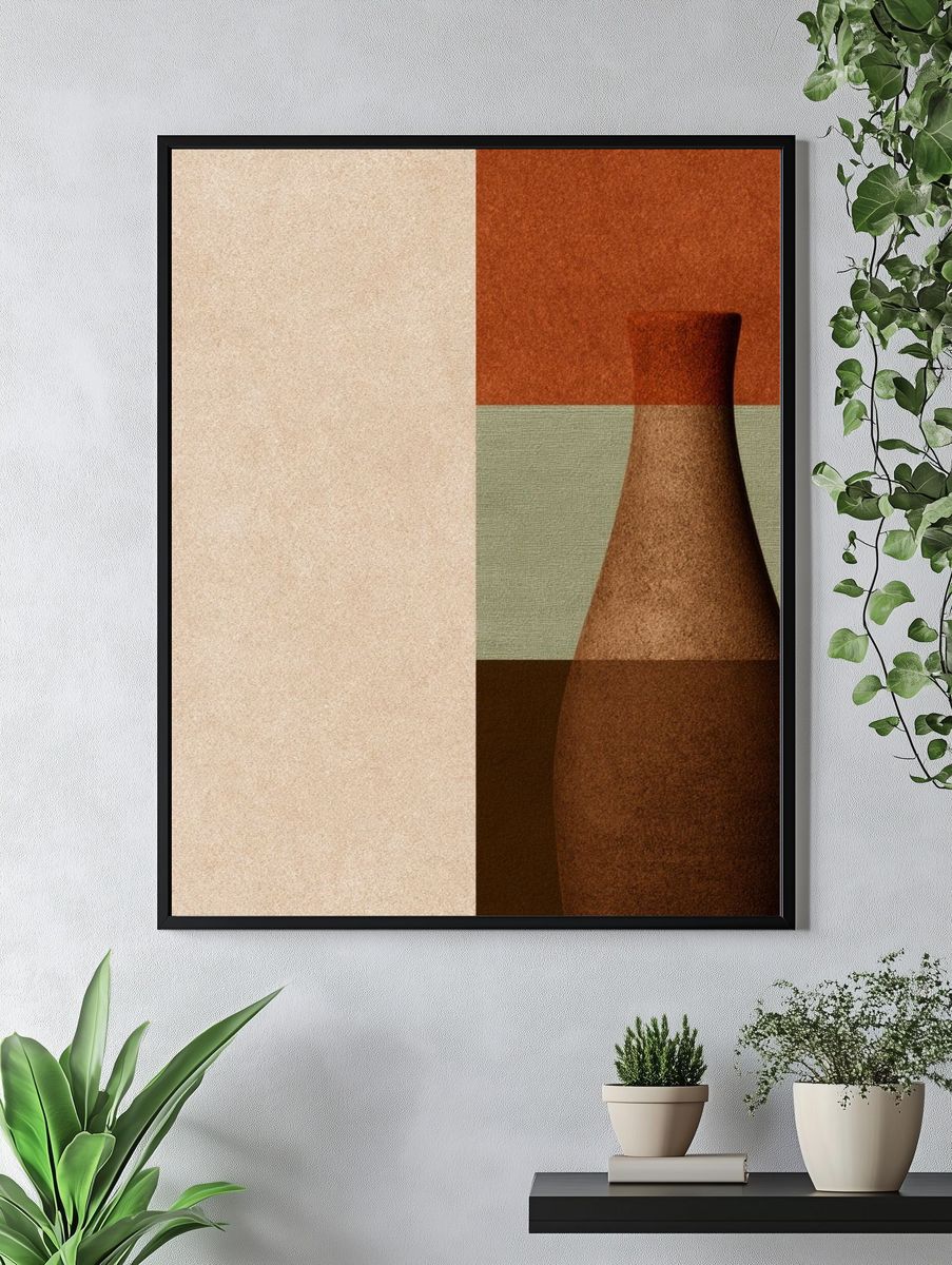 Abstract Vase Still Life Print. — room view 4