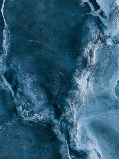 Glacial Blue Abstract Poster.