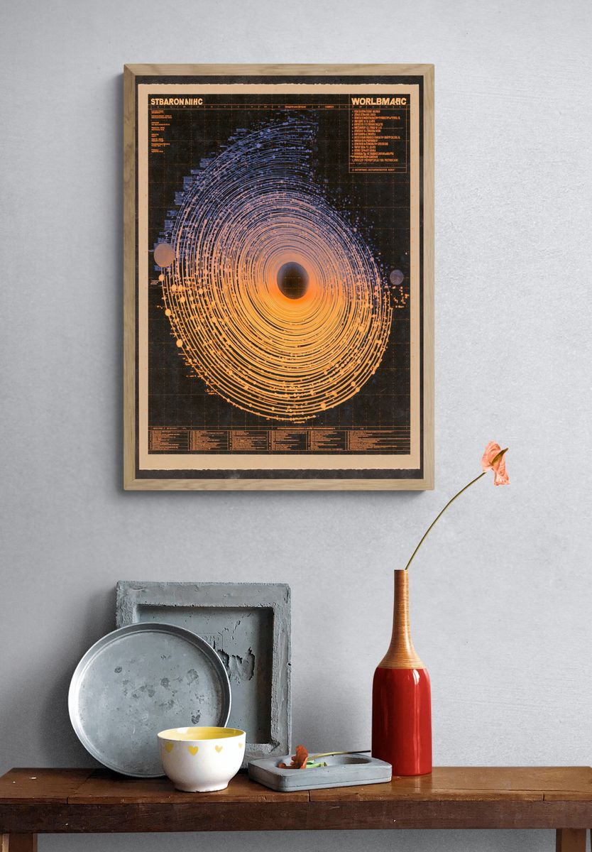 Solar Orbit Abstract Poster. — room view 3
