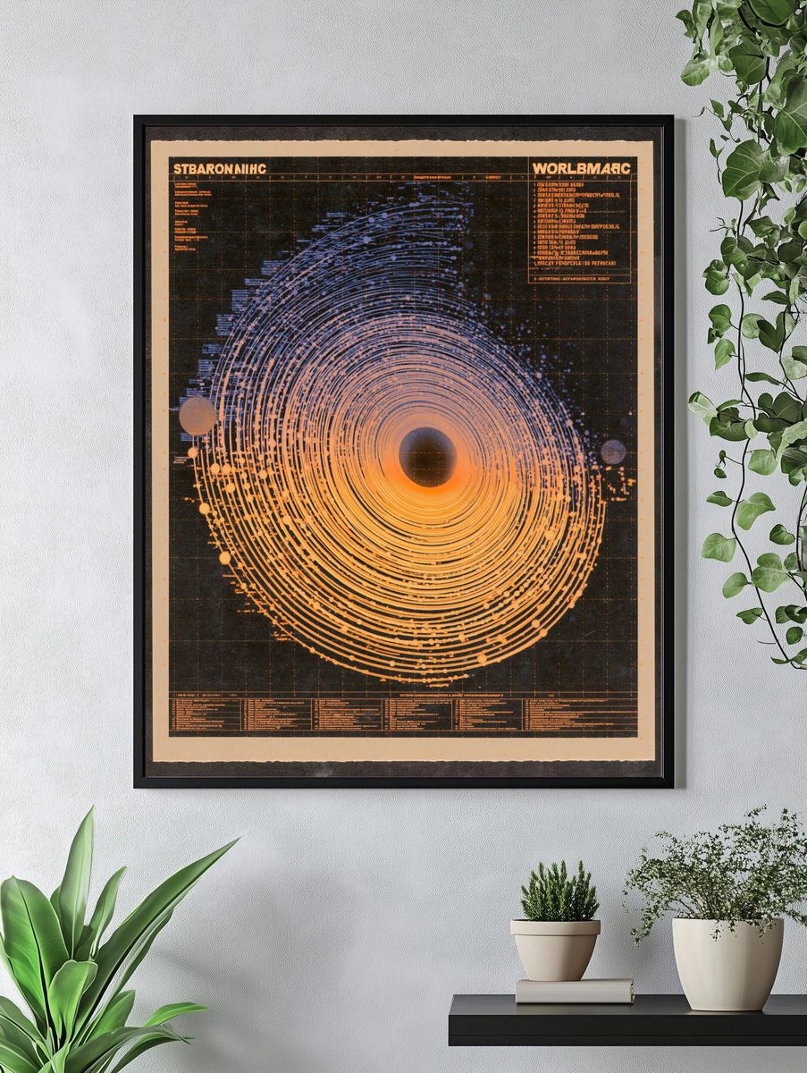 Solar Orbit Abstract Poster. — room view 4