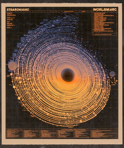 Solar Orbit Abstract Poster. poster