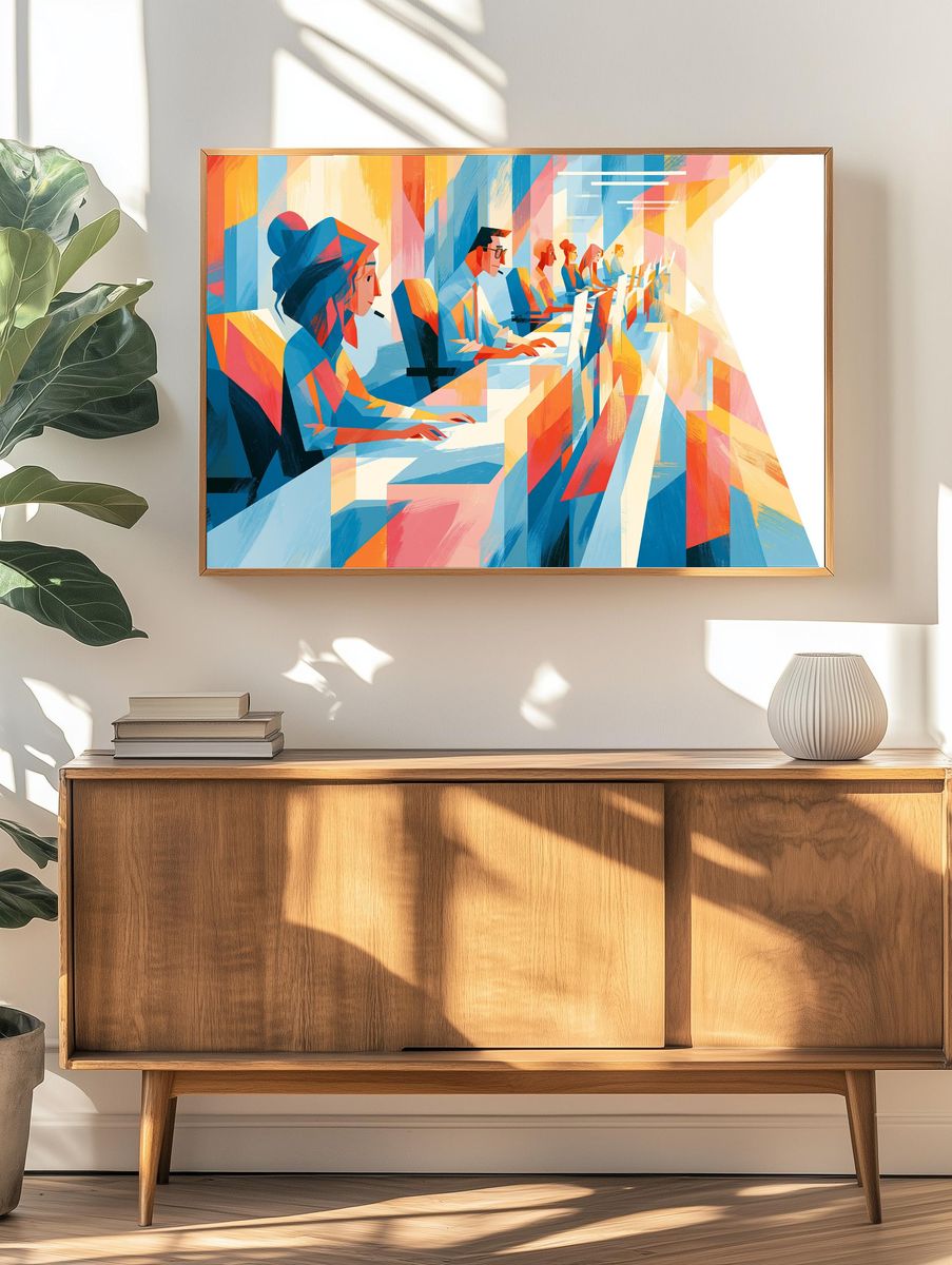 Office Team Abstract Poster. — room view 3