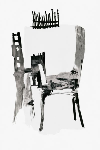 Abstract Chair Ink Poster.