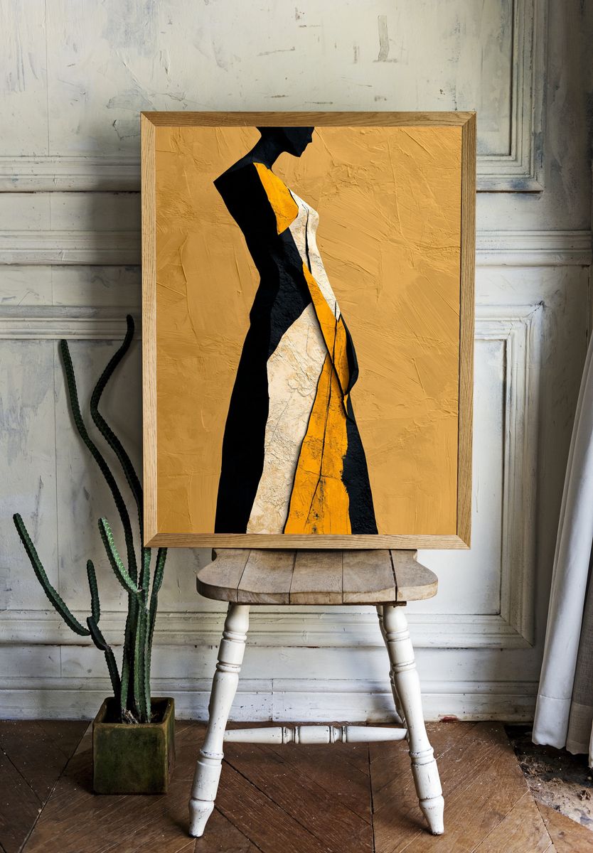 Abstract Figure Silhouette Poster. — room view 1