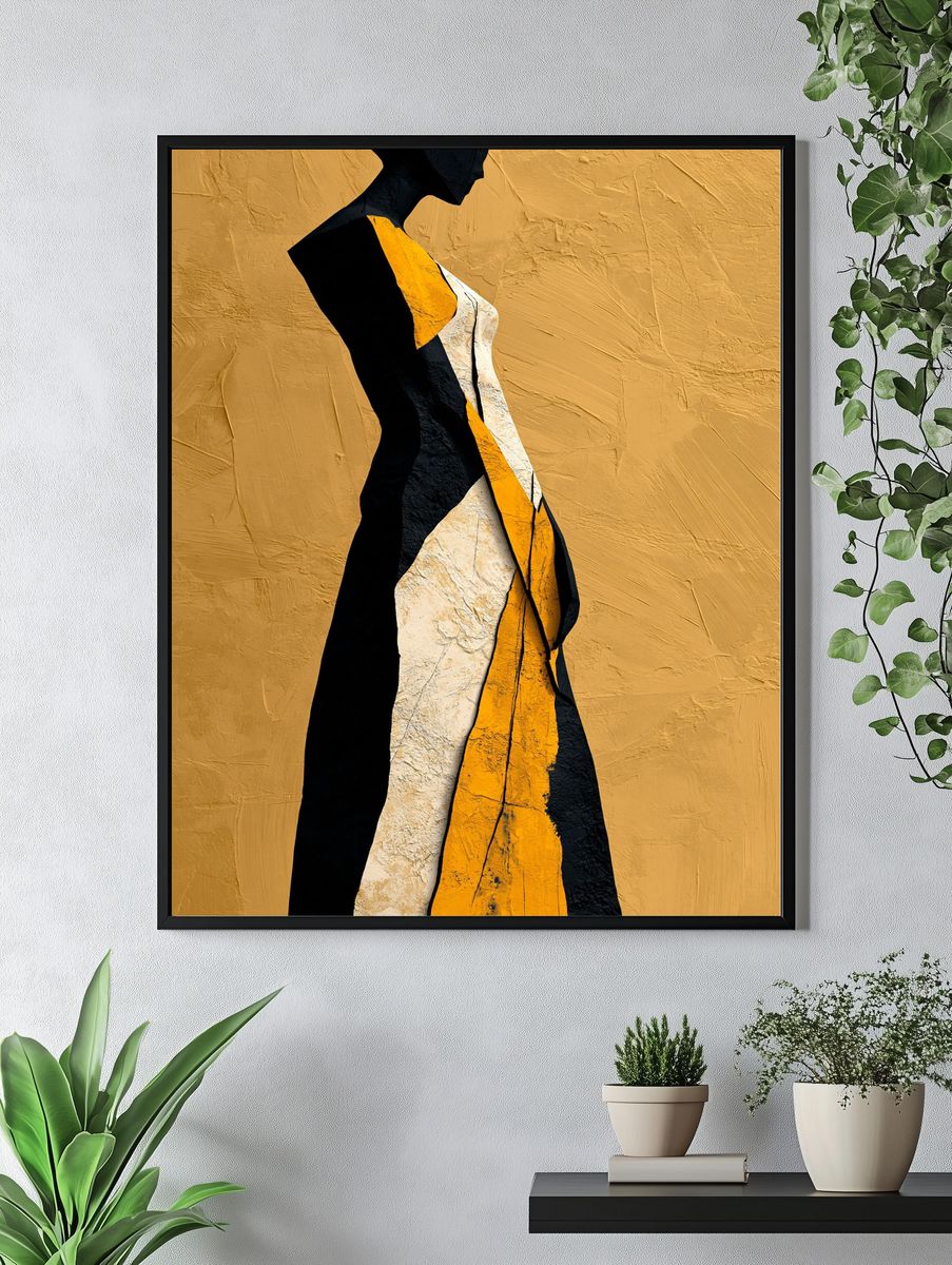 Abstract Figure Silhouette Poster. — room view 4