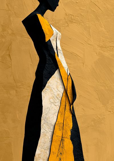 Abstract Figure Silhouette Poster. poster