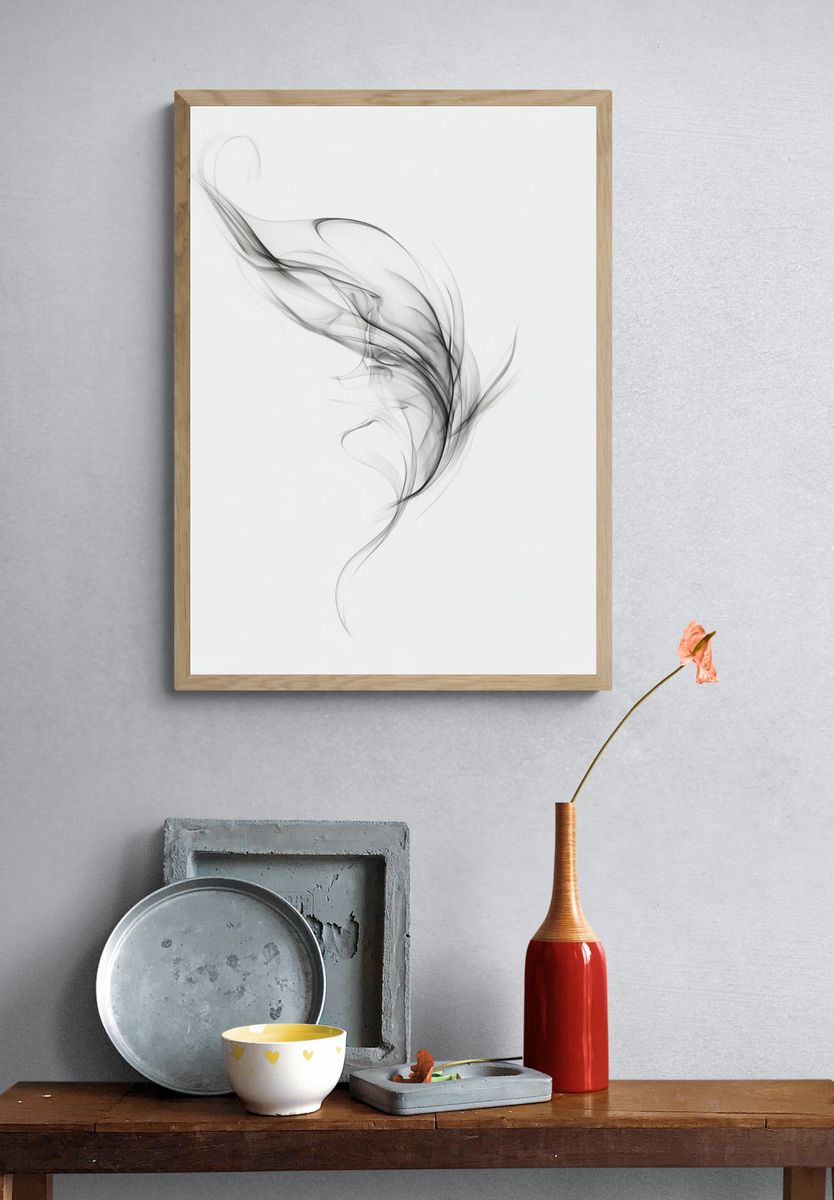 Smoke Flow Abstract Print. — room view 3