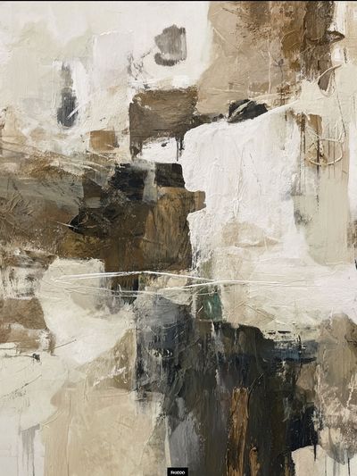 Neutral Textured Abstract Poster. poster print