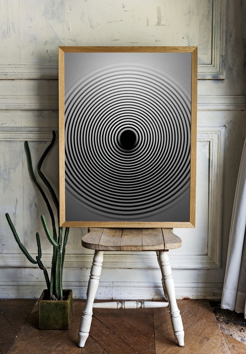 Concentric Rings Abstract Poster room preview