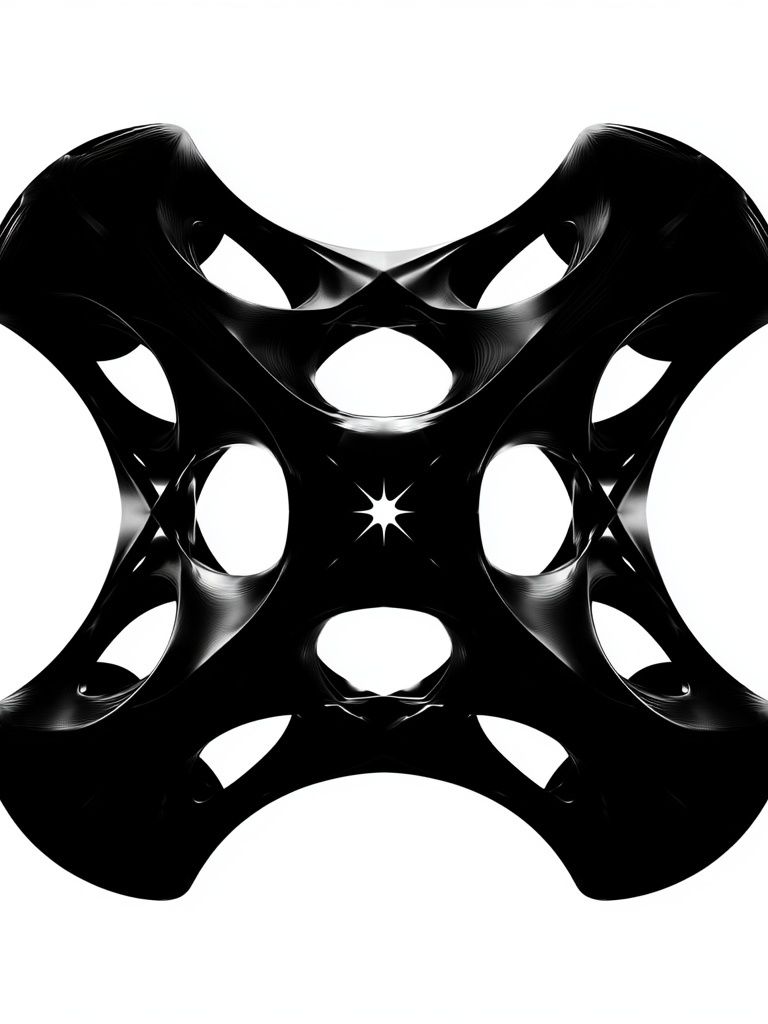 Black Organic Abstract Poster. poster detail