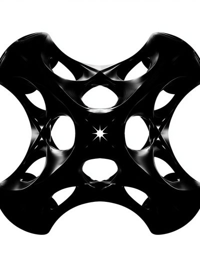 Black Organic Abstract Poster.